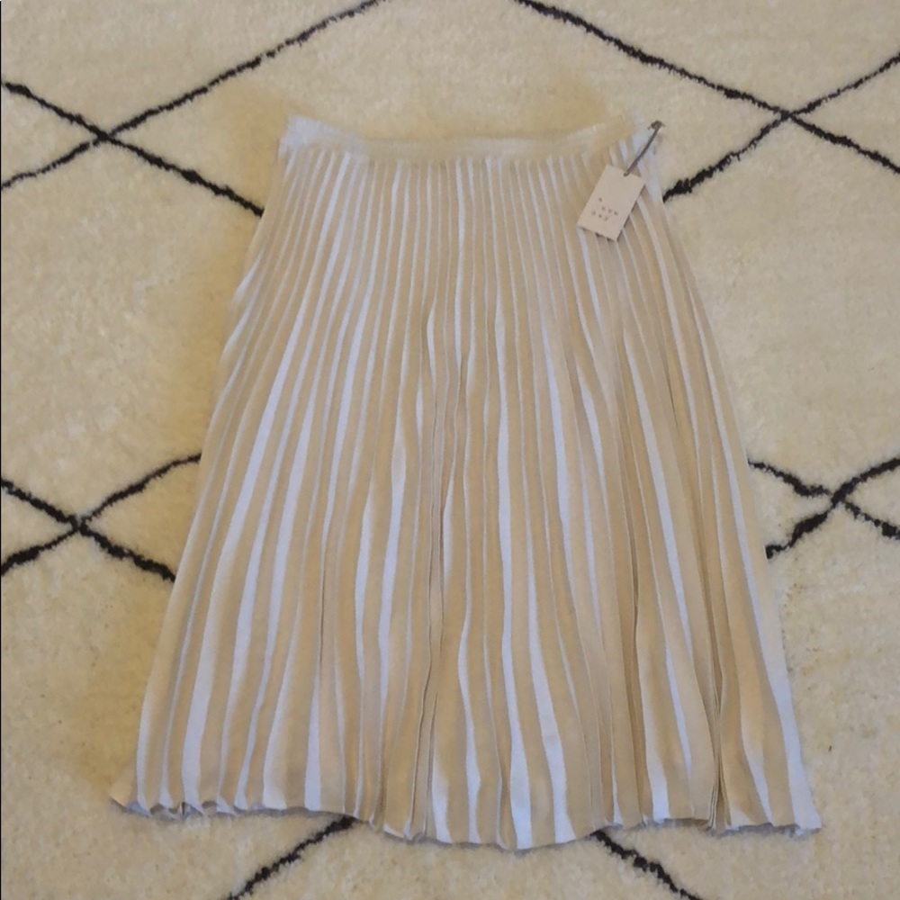 Pleated midi skirt